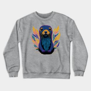 Cute Cartoonish Otter Crewneck Sweatshirt